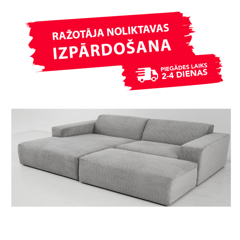 Dīvāns ROXY (Stūra, atdalāms + Pufs)(Ražotāja noliktava) Dīvāns ROXY (Stūra, atdalāms + Pufs)(Ražotāja noliktava)